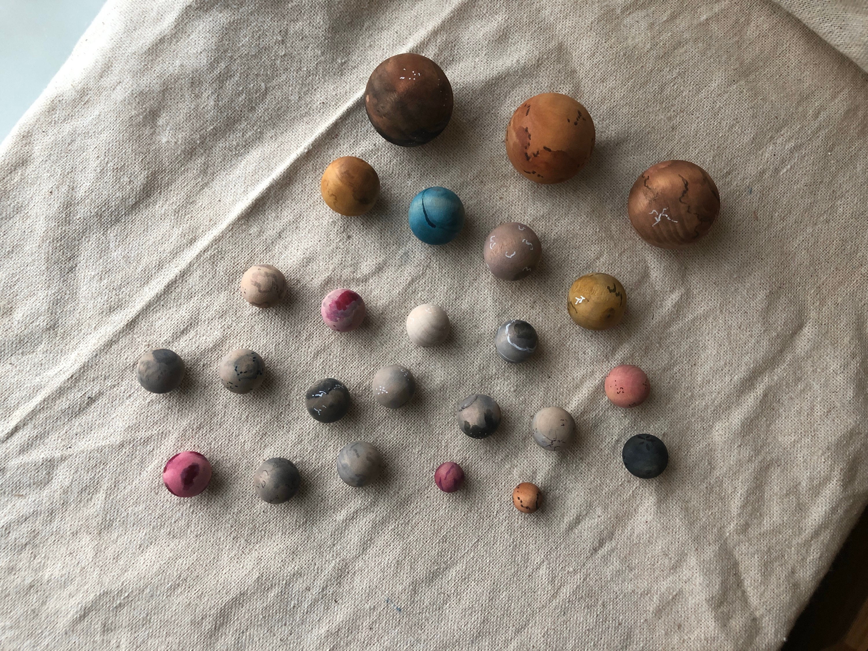 Deluxe Dwarf Planets and Moons Set of 24. Waldorf. Montessori