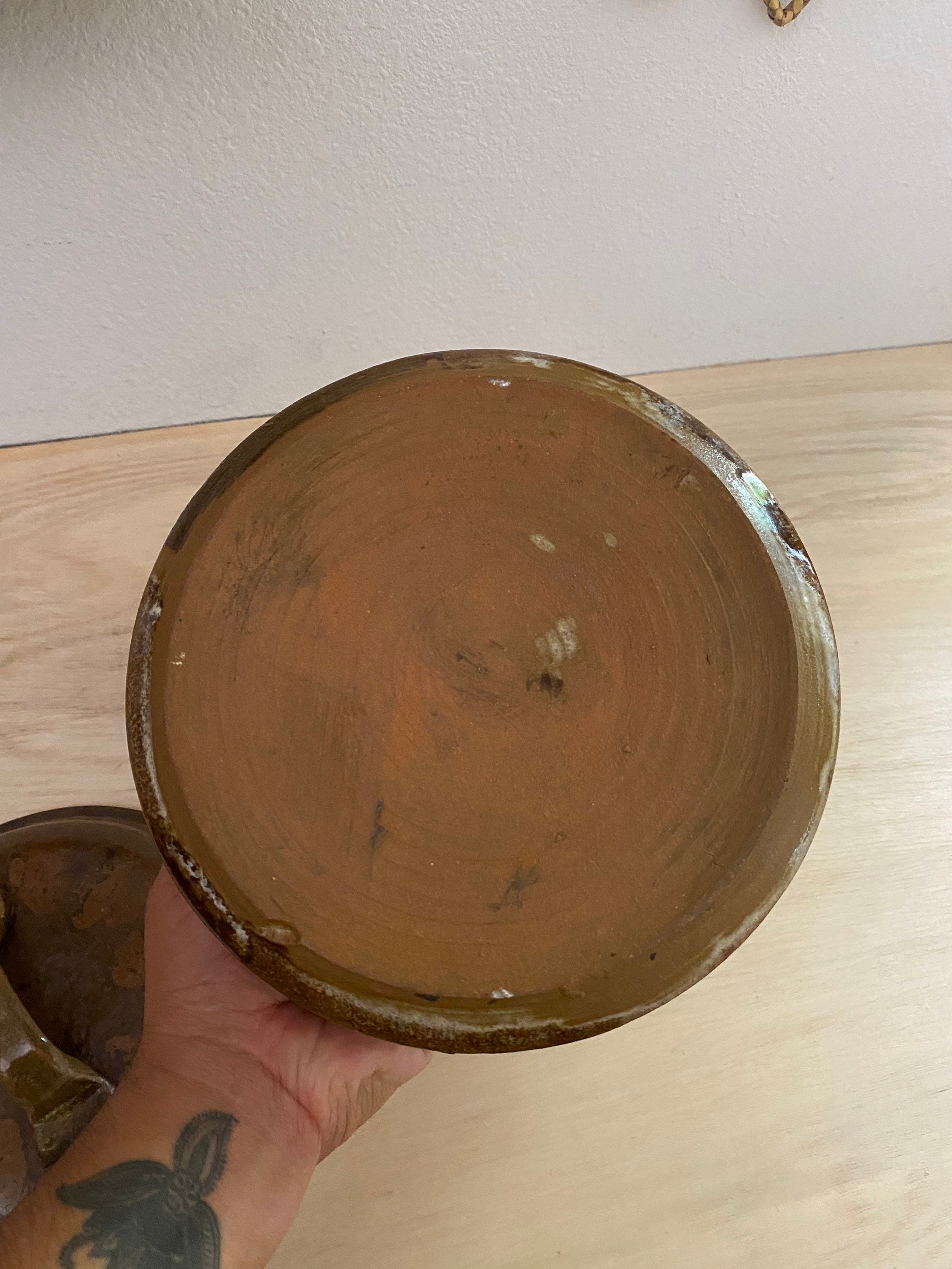 Vintage Ceramic Stoneware Cooking Pot With Lid Storage or Etsy