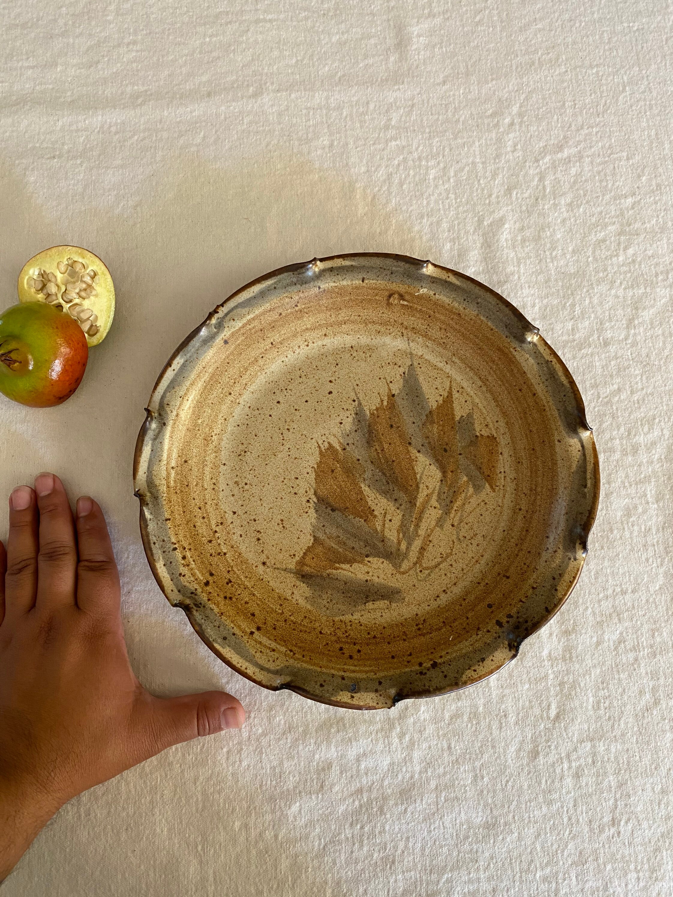 Vintage Ceramic Coffee Table Tray Ceramic Serving Platter Etsy