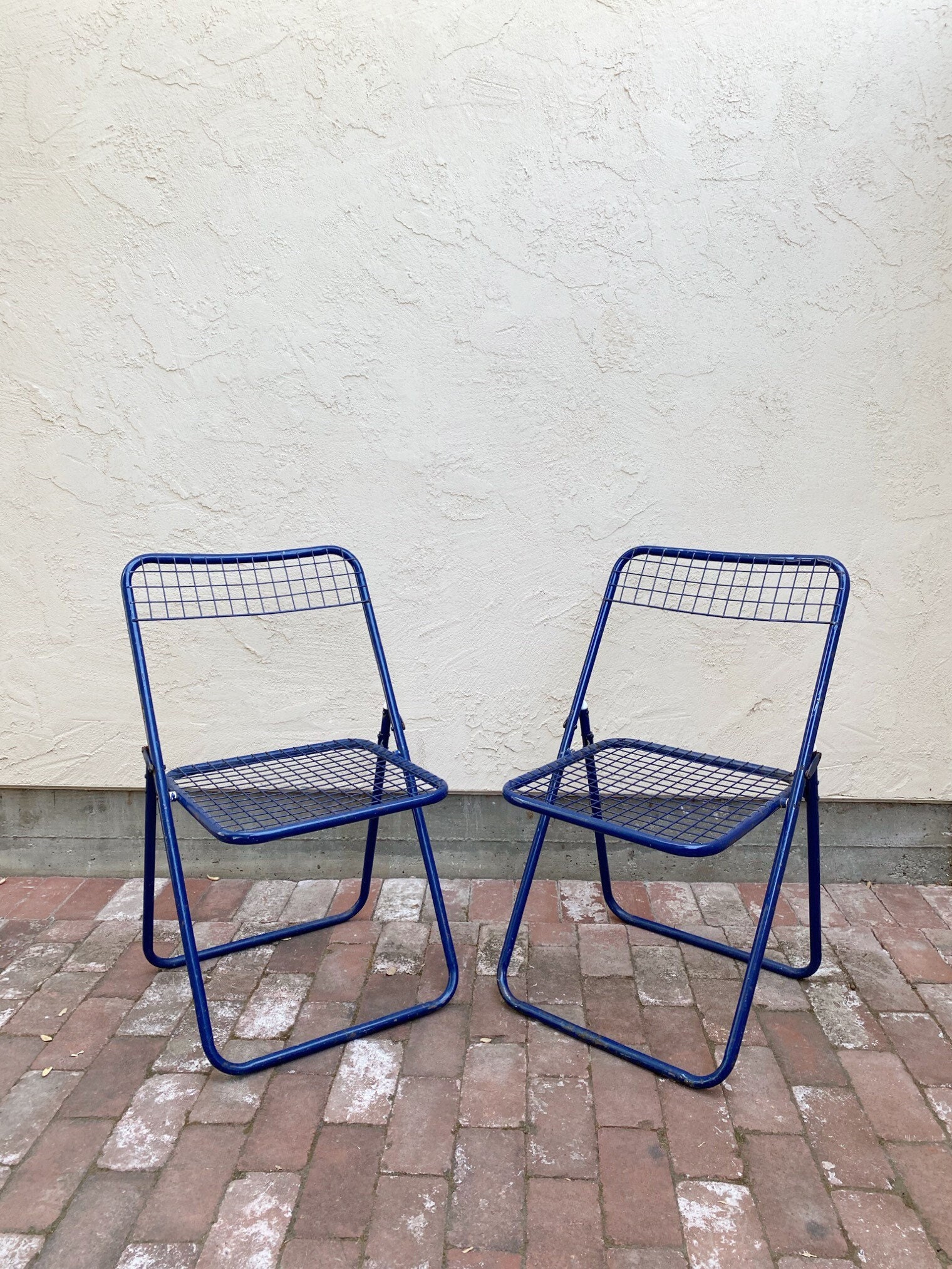 Blue Chair Ikea Aluminum Chairs Vintage 1980's Ikea Blue Metal