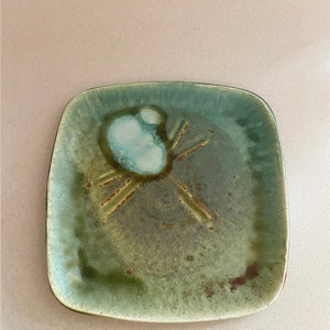 Dragonfly Design Square Ceramic Studio Pottery Catch All Dish : Coffee Table Tray image 5