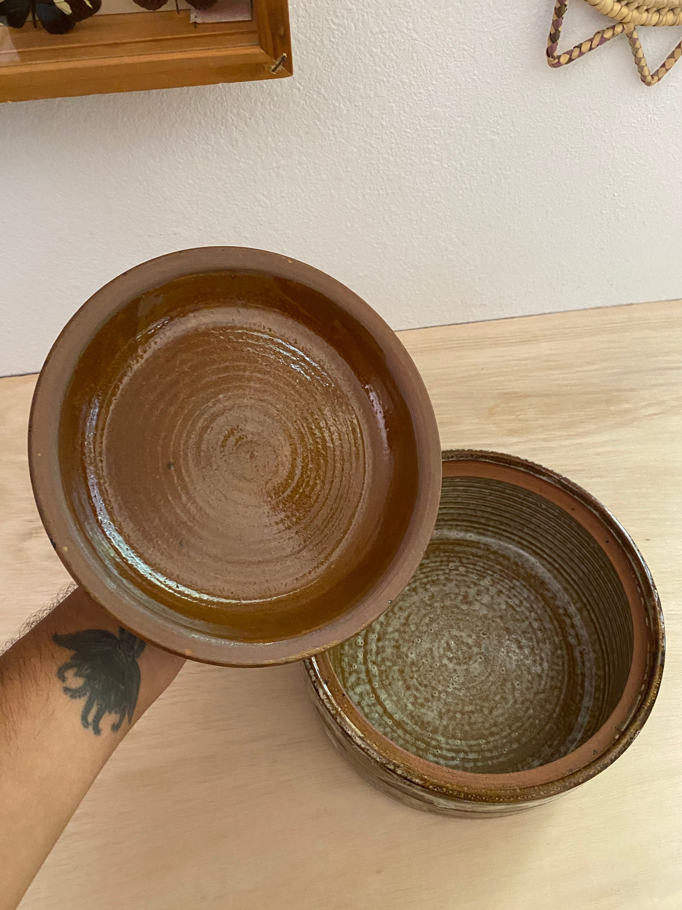 Vintage Ceramic Stoneware Cooking Pot With Lid Storage or Etsy