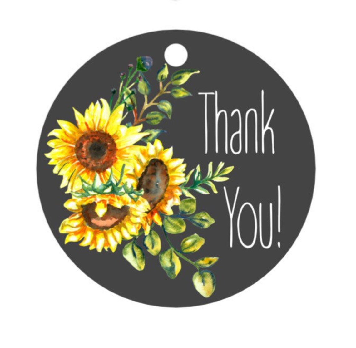 Sunflower tags chalkboard like DIY printable favors | Etsy
