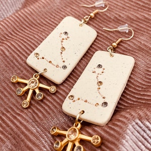 PISCES CONSTELLATION / Handmade Polymer Clay Earrings / Zodiac Constellation / Celestial / Pisces / Handmade Earrings