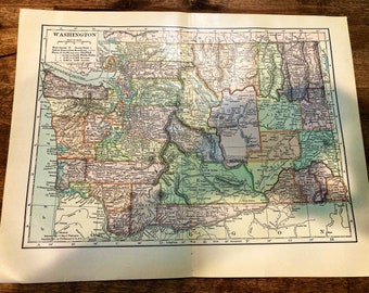 24x36 1905 Spokane Washington Vintage Old Panoramic City Map