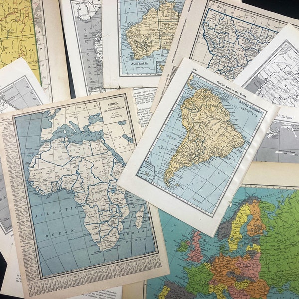 Vintage Map - Etsy