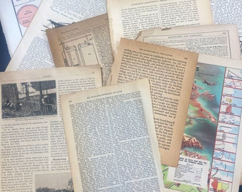 75 Vintage Book Pages: Mixed Media Ephemera for Art Projects