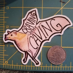 Craving Some Caving bat sticker