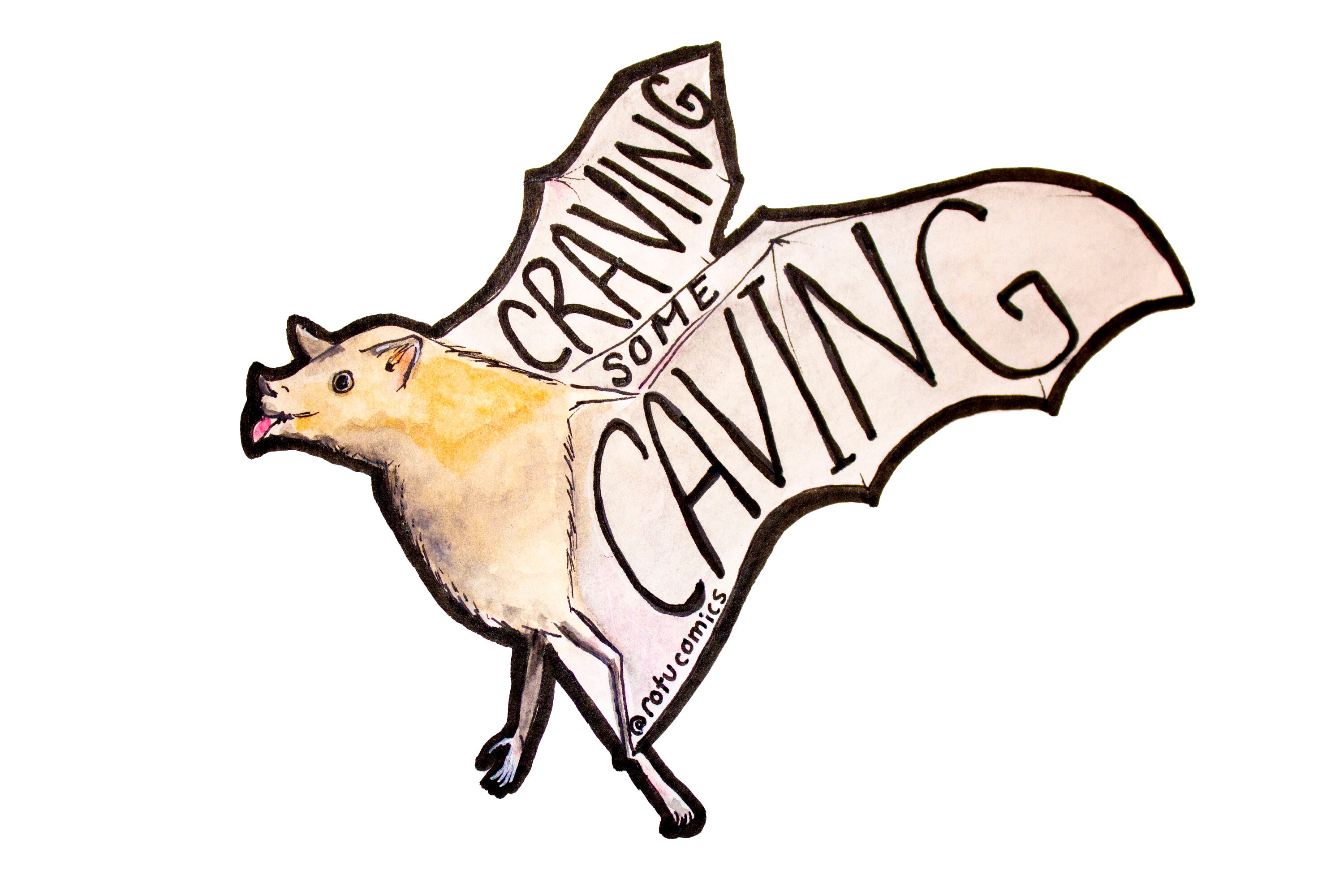 Craving Some Caving Bat Sticker - Etsy