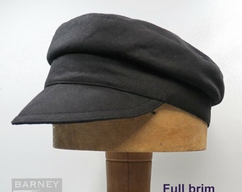Fiddler on the Roof hat black cotton linen Tevye fiddler fisherman Russian cap Choice of 2 brim sizes
