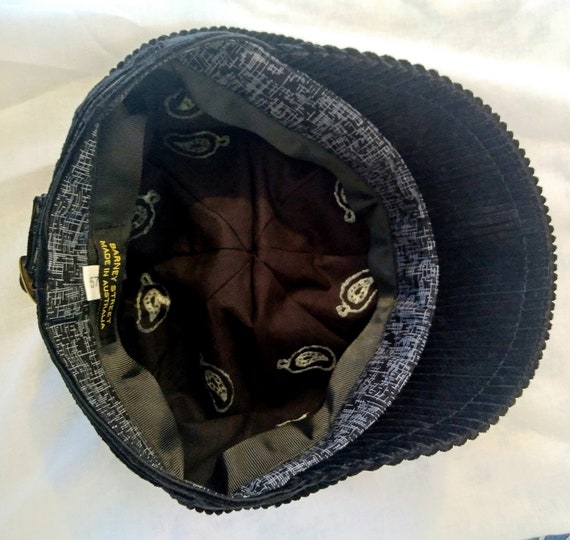 Black Corduroy Newsboy Hat Women, Flat Cap Baker Boy Cotton
