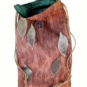 Tarot bag, sacred tree, handmade