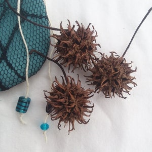 Witch burrs and pouch, handmade image 2