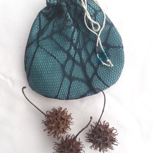 Witch burrs and pouch, handmade image 5