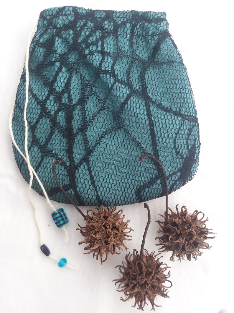 Witch burrs and pouch, handmade image 4