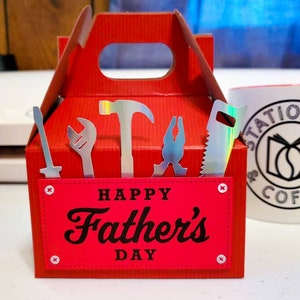 Small Tool Box Gift Box, Fathers Day Gift Box, Gift Bag, Treats Box, Tool Box 4X2.5X2.5 inches