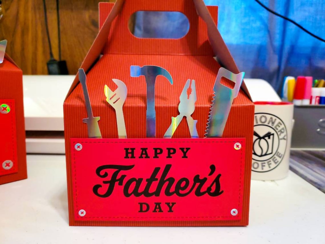 Medium Tool Box Gift Box Fathers Day Gift Box Gift Bag Etsy