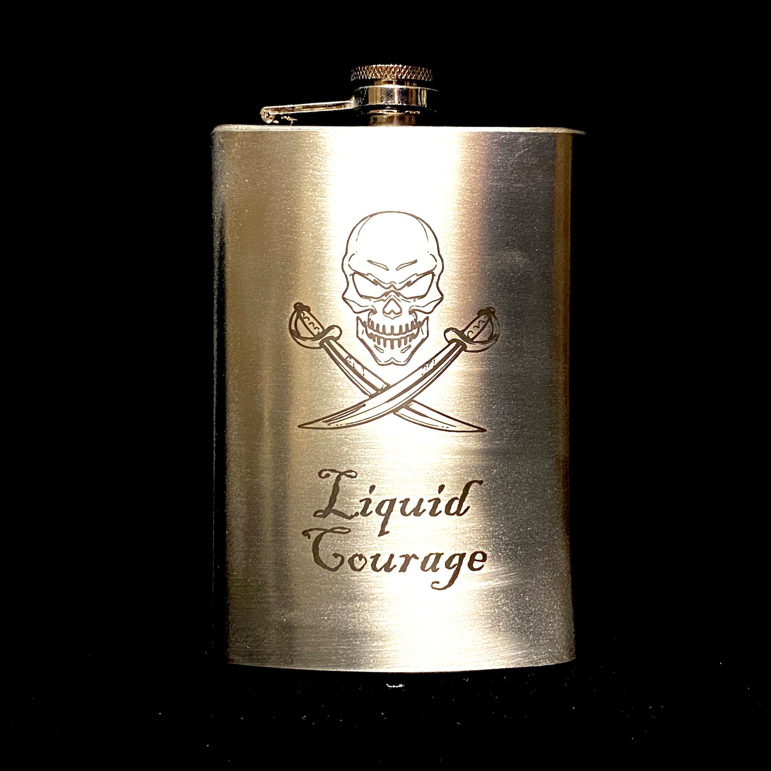 Liquid Courage Flask 8oz Etsy