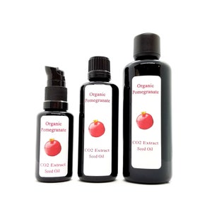 Organic Pomegranate Seed Oil Punica granatum L. CO2 Extract Dry Skin moisturizer skincare self care make up remover