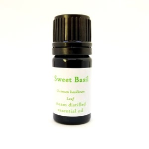 Organic Basil Essential Oil, Sweet Basil Leaf Ocimum basilicum Aromatherapy Therapeutic Perfumers High quality image 2