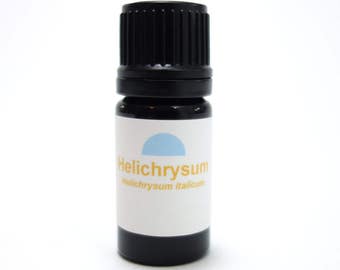 Organic Helichrysum essential oil Pure Immortelle italicum Corsica Corsican aromatherapy Italian strawflower curry plant