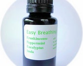 Easy Breathing essential oil Aromatherapy blend respiratory relief Organic Natural Diffuse diffuser inhale from bottle