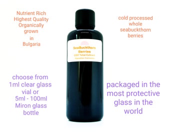 Organic Sea buckthorn BERRY OIL CO2 Total Extract Hippophae rhamnoides SeaBuckthorn nutrient rich highest quality Bulgarian grown