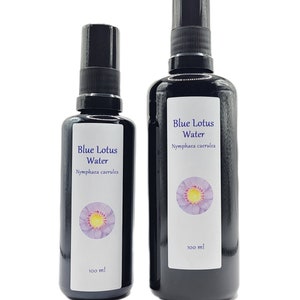 Blue Lotus Hydrosol Water Organic Miron Glass bottle with Spray Cap Natural Pure Nymphaea caerulea perfume aromatherapy mist