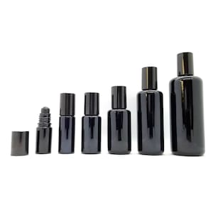 Botella de vidrio Miron con tapa enrollable, 5 ml, 10 ml, 15 ml, 30 ml, 50 ml, 100 ml, de alta calidad, a prueba de fugas, duradera, reutilizable, con bloqueo UV y protección.