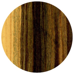 May include: Close-up of a circular piece of wood with a dark brown and light brown wood grain pattern.