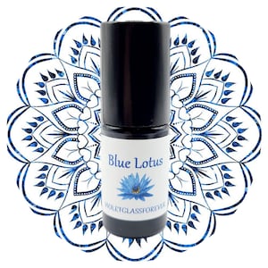 Blue Lotus Flower Perfume all natural organic jojoba oil roll on