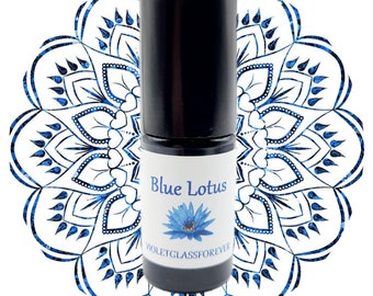 Blue Lotus Flower Perfume all natural organic jojoba oil roll on