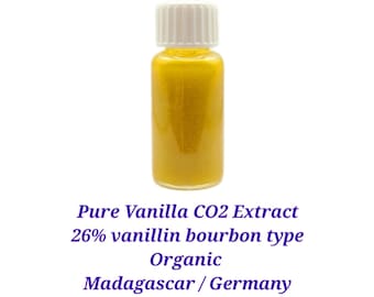 Vanilla CO2 Extract Organic 26% Vanillin Bourbon Type Madagascar Planifolia Bean essential oil