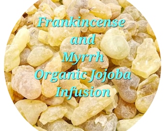 Frankincense and Myrrh Resin Organic Jojoba Oil Infusion Natural Maceration