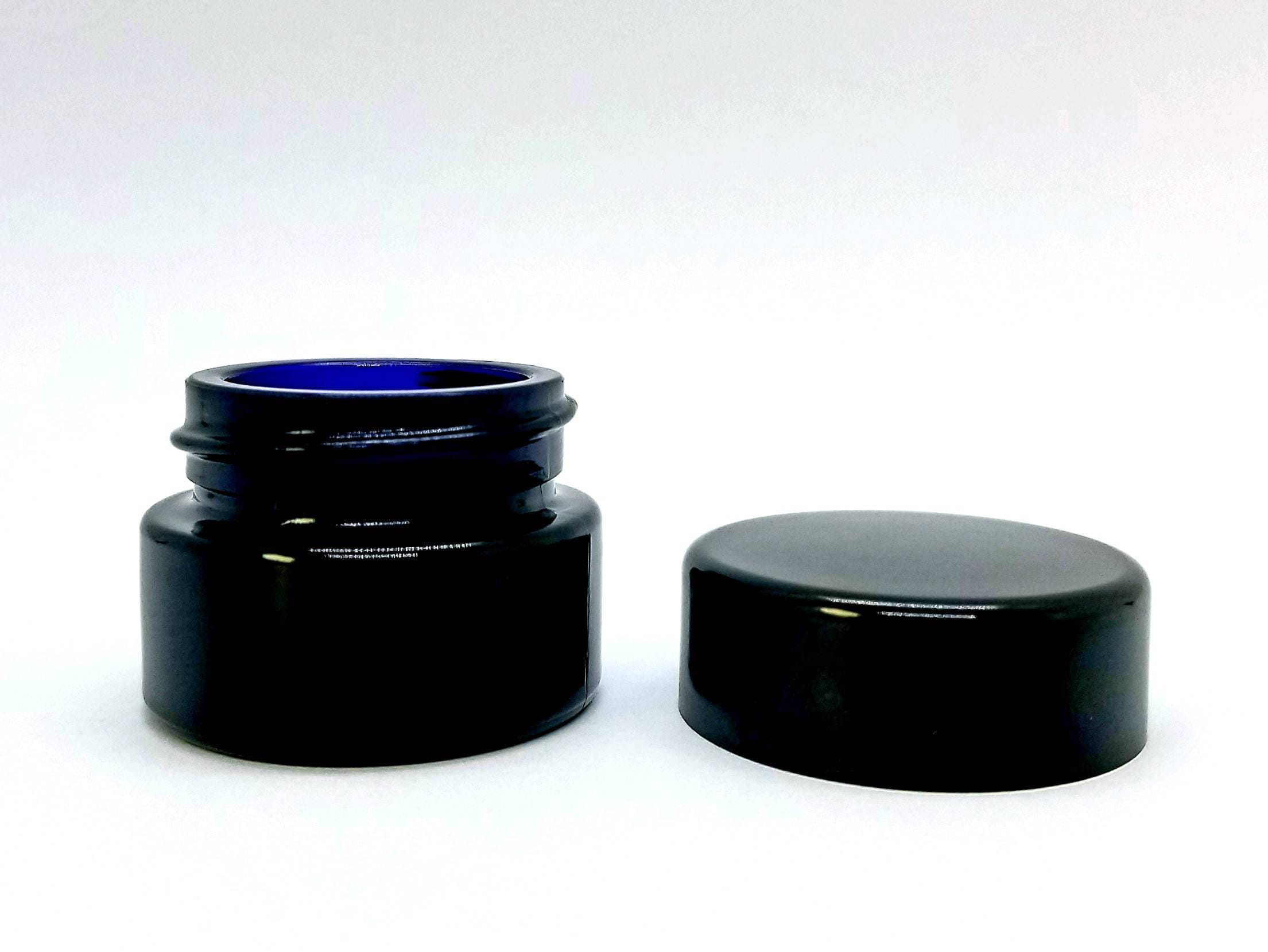 Infinity Jars 15 ml (.5 fl oz) Black Ultraviolet Glass Essential Oil Bottle w/ Euro Dropper Cap 3-Pack