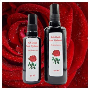 Rose hydrosol Rare Ruh Gulab India Organic Rosa Damascena Water