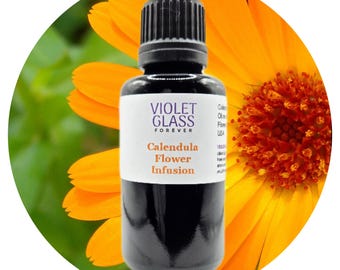 Calendula Flower Infusion Organic Olive Oil and Fresh Flowers