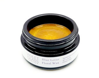 Blue Lotus Flower Wax Organic Floral Sri Lanka Natural Solid Perfume Perfumery Scent