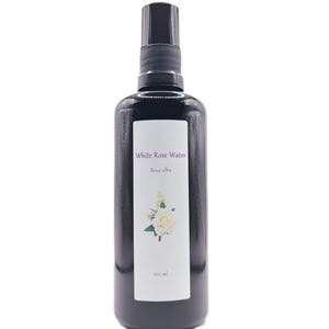 Organic White Rose Hydrosol Water Rosa Alba Rosewater Pure Bulgaria Face Toner Hydration Mist Lightweight Moisturizer all Natural Bulgarian