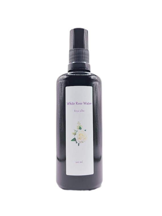 Organic White Rose Hydrosol Water Rosa Alba Rosewater Pure Bulgaria Face Toner Hydration Mist Lightweight Moisturizer all Natural Bulgarian