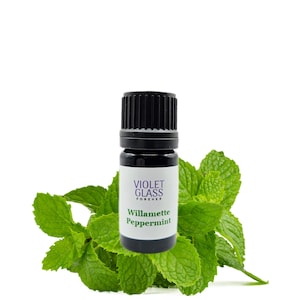 Willamette Peppermint Essential Oil Organic (Mentha piperita) USA Minty cooling Mint refreshing pure all natural flavor extract aromatherapy