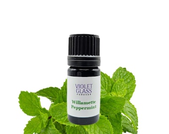 Aceite esencial de menta Willamette orgánico (Mentha piperita) EE. UU. Menta refrescante Extracto de sabor puro y natural Aromaterapia