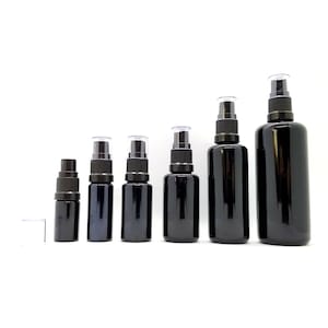 Glass Bottle with Spray Cap 6 different size 5ml, 10ml, 15ml, 30ml, 50ml, 100ml Miron Glass with Spray Cap Atomizer Brand New Reusable