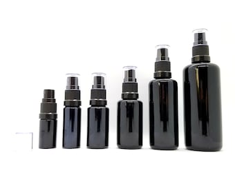 Miron Glass Spray Bottle, Reusable Atomizer Cap, Various Sizes