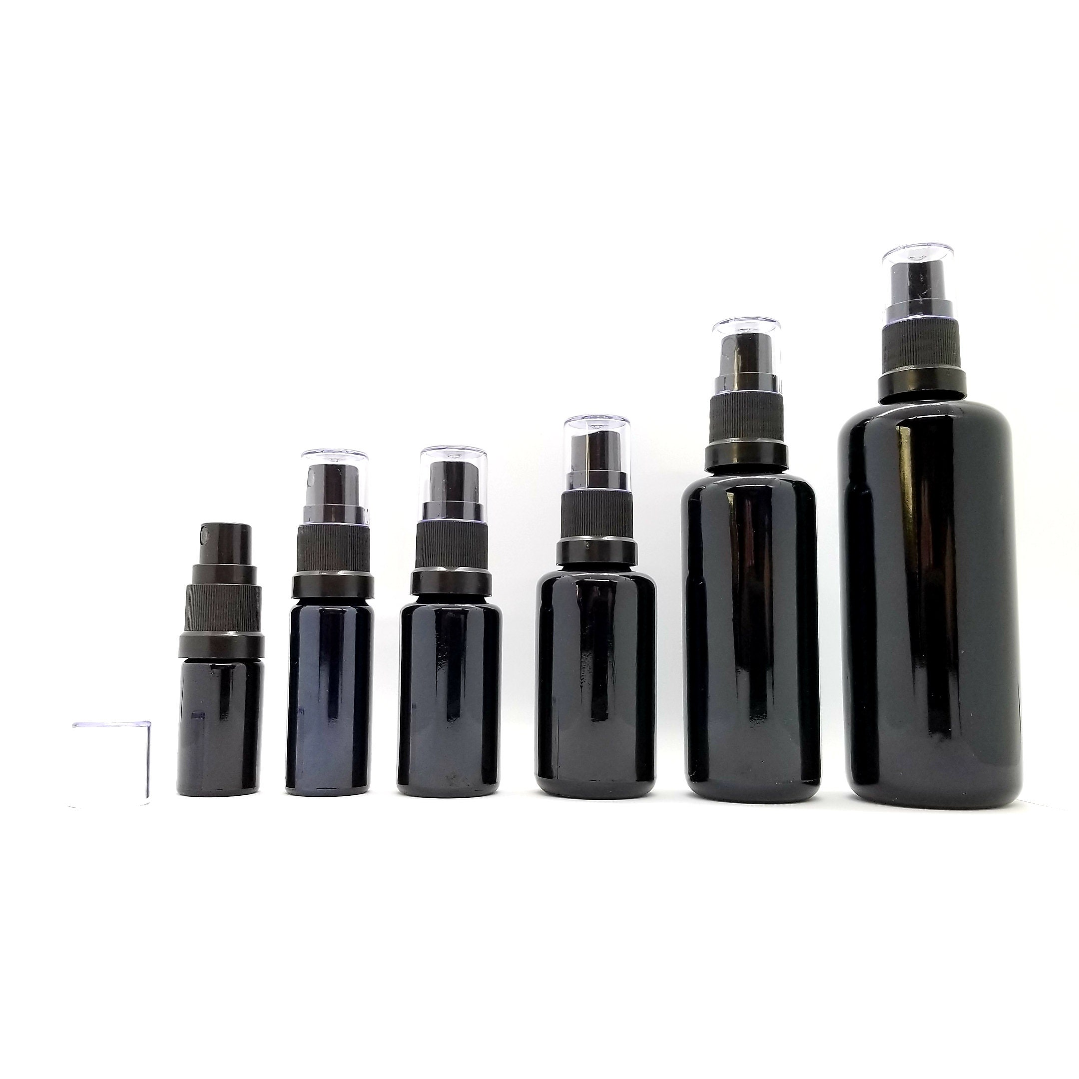 12 Pack 2oz Dark Glass Spray Bottle Small Glass Spray Bottles for Cleaning  Solutions Spray Bottles for Essential Oils Amber Cobalt Clear 