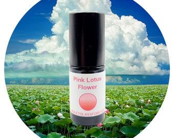 Pink Lotus Flower Perfume all natural organic jojoba oil roll on