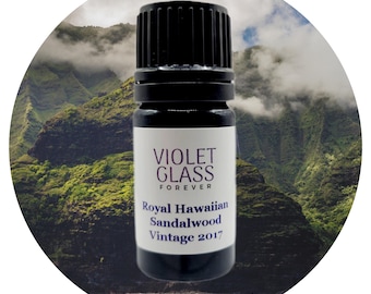 Sandalwood Royal Hawaiian Aged Essential Oil Vintage 2017 Santalum paniculatum Organic Sustainable Hawaii Hydro Steam Distilled Big Island