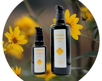 Arnica Infused Olive Oil with Helichrysum Organic Arnica Montana Flower Infusion Maceration