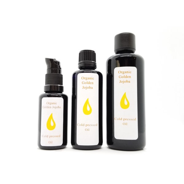 Jojoba Oil, Golden (Simmondsia chinensis) Organic Cold Pressed all natural moisturizer skincare oil