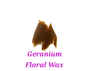 Geranium Floral Wax Egyptian Rose Pelargonium graveolens Flower Solid Perfume Aromatherapy Organic Natural Perfumery
